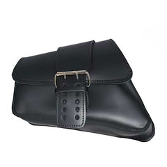 La Rosa Design Black Cowhide Left Side Saddlebag Swing Arm Solo Bag Fits For Harley 2004-Up XL