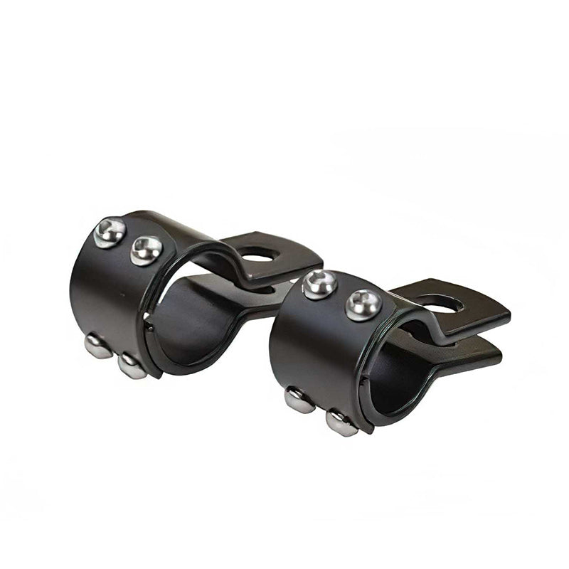 Custom Chrome 1-1/8" 3 Piece Universal Frame Tube Clamp Black Fits For Harley Models & Customs