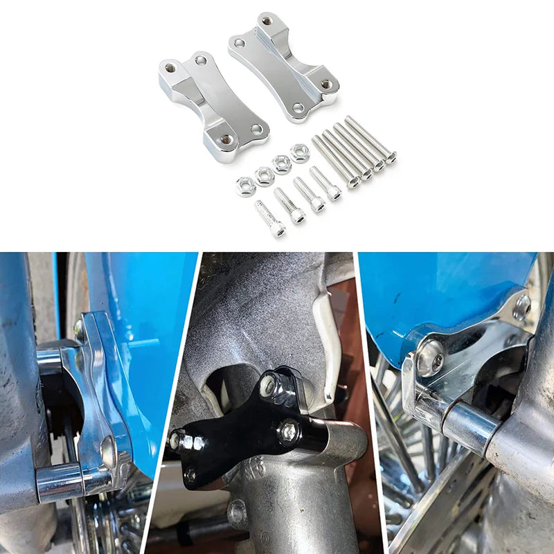 HR3 Front Fender Risers Spacer Mount Kit Fit For Harley Touring Models 2014-2023