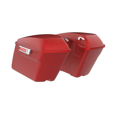 HR3 Wicked Red Denim Hard Saddlebags Harley Hard Bags (Regular)For 14-23 Harley Touring