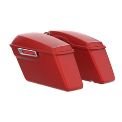 HR3 Wicked Red Denim Hard Saddlebags Harley Hard Bags (Regular)For 14-23 Harley Touring