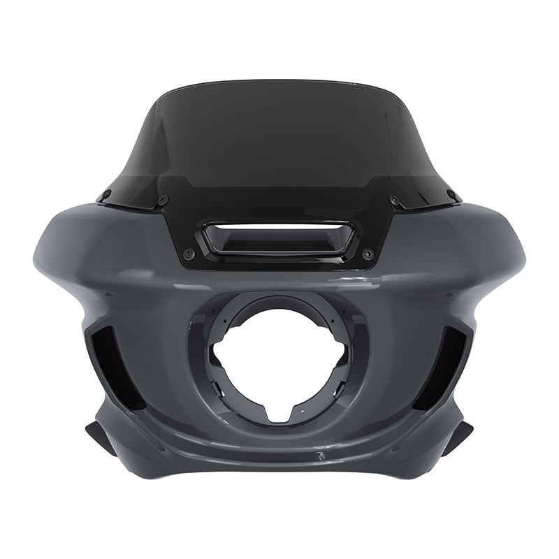 HR3 Low Rider Gunship Gray Headlight Fairing & Black Windshield Fit For Harley Low Rider ST 2022-2024