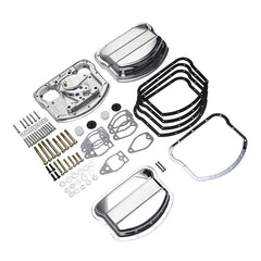 Custom Chrome Panhead Valve Rocker Boxes Top Covers Chrome Fit For Evolution FXR Dresser 84-00