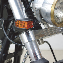 Custom Chrome Black Front Side View Marker Lights Turn Signal Fit For Harley 35 39 49mm Fork