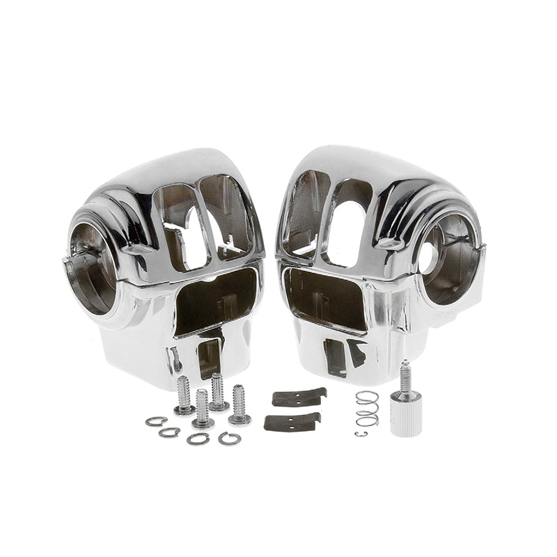 Custom Chrome Handlebar Switch Housings Radio Only sets Fit For Harley Touring models 96-06