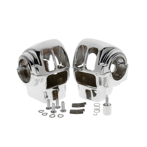 Custom Chrome Handlebar Switch Housings Radio Only sets Fit For Harley Touring models 96-06