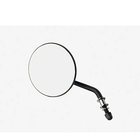 Custom Chrome Right-side Black 4"-Round Rear-View Mirror Late-Style Short Stem Fit For Harley