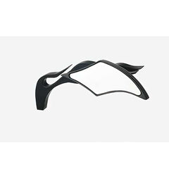 Custom Chrome Black Rear-View Mirrors Flame Stem Fit For Harley