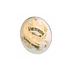 Custom Chrome Live To Ride Derby Cover Gold Fit For Harley Big Twin Models 1970-1998
