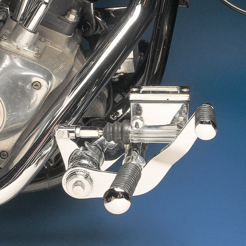 Custom Chrome Forward Control Kit w/ 3/4"-Bore Master Cylinder Fit For Harley Big Twin Models