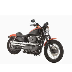 Santee Chrome Shields Chrome Holeshot Pipes Fit For Harley 2004-Up Sportsters XL