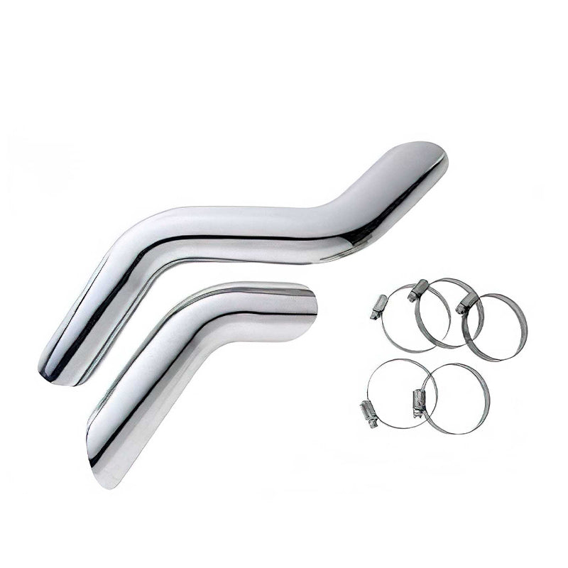 Santee 2 In Boa Heat Shields (Pair). Chrome Fits for Softail models