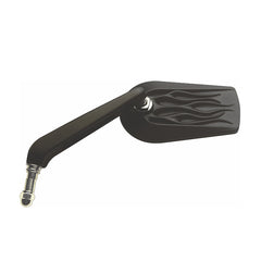 Inferno Black Rear View Side Flame Mirrors Fit For Harley Touring Sportster Softail Dyna