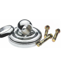 Custom Chrome Chrome Hardened Steel Maximum Security Lockdown Kit W/ Anchor Bolts For Padlock