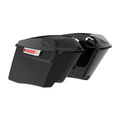 HR3 Vivid Black CVO Stretched Saddlebags with Speaker Lids For 14-23 Harley Touring