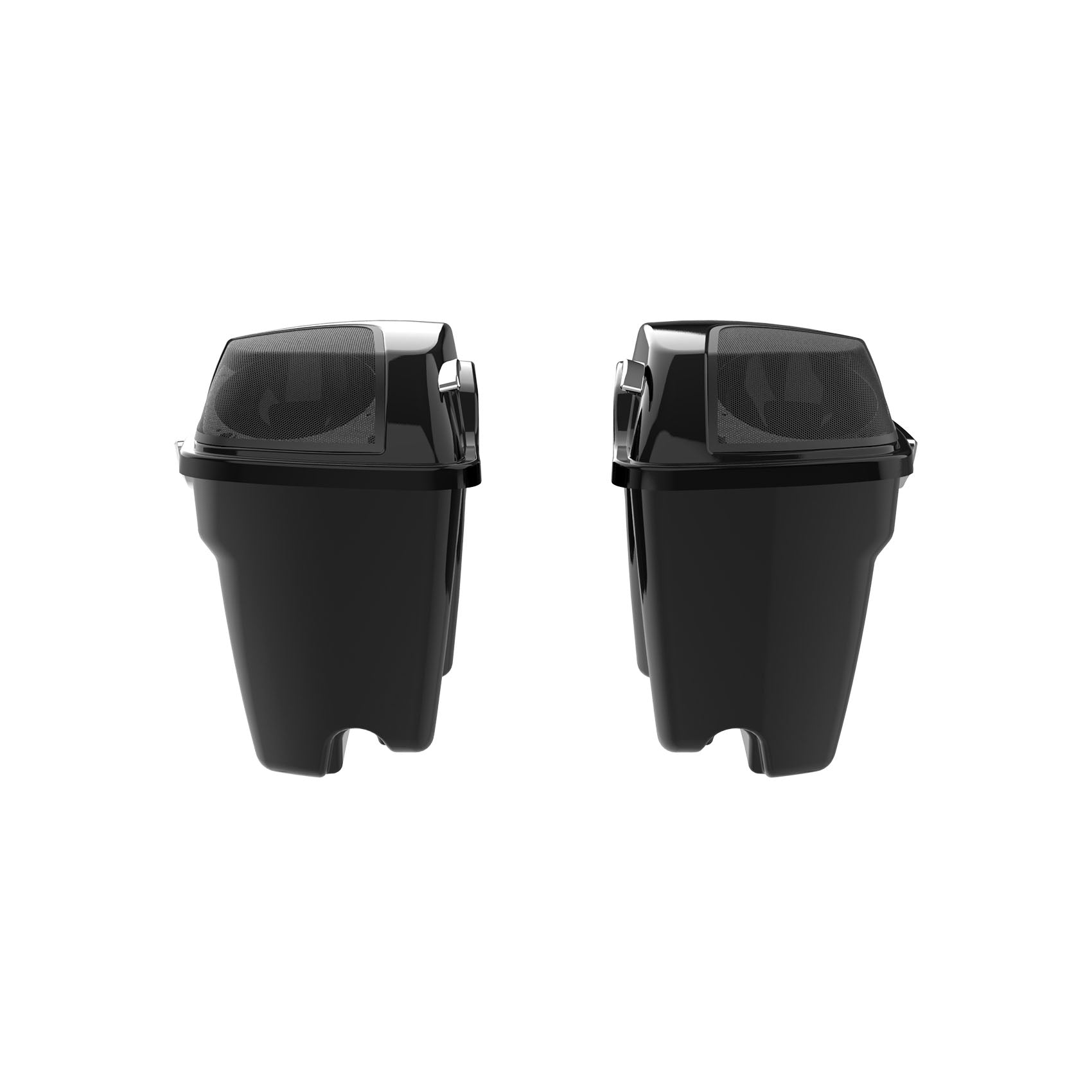 HR3 Vivid Black CVO Stretched Saddlebags with Speaker Lids For 14-23 Harley Touring