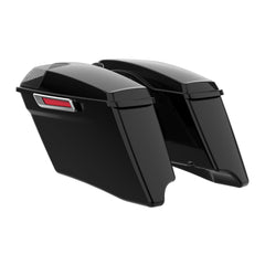 HR3 Vivid Black CVO Stretched Saddlebags with Speaker Lids For 14-23 Harley Touring
