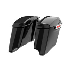 HR3 Vivid Black CVO Stretched Saddlebags with Speaker Lids For 14-23 Harley Touring