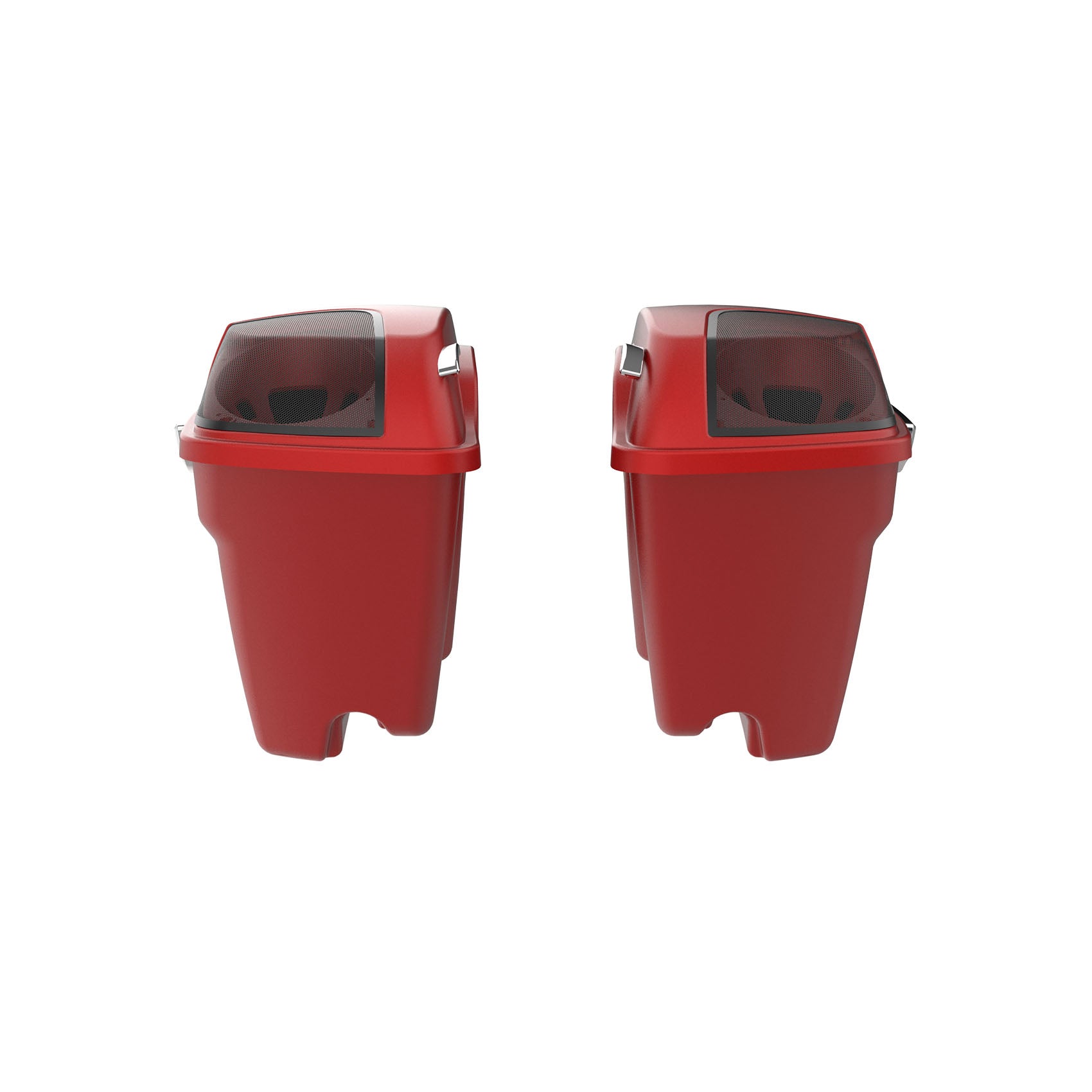 HR3 Wicked Red Denim CVO Stretched Saddlebags with Speaker Lids For 14-23 Harley Touring