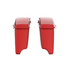 HR3 Wicked Red Denim CVO Stretched Saddlebags with Speaker Lids For 14-23 Harley Touring