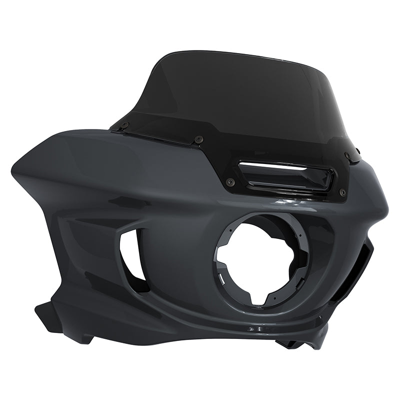 HR3 Low Rider Gunship Gray Headlight Fairing & Black Windshield Fit For Harley Low Rider ST 2022-2024