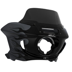 HR3 Low Rider Gunship Gray Fire Pattern Headlight Fairing & Black Windshield Fit For Harley Low Rider ST 2022-2023 2023 22