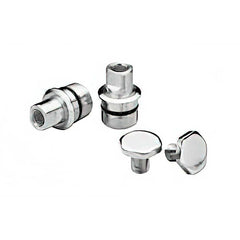 Custom Chrome Upper Fork Tube Plugs Fit For all Showa Wide Glide forks from late 77-13