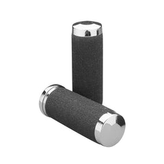 Custom Chrome Handlebar Grips Fit For Harley Dyna Fat Bob Sportster XL 1973-Up