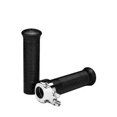 Custom Chrome Handle Grips Throttle Clamp Fit For Harley Softail 1'' Handlebars