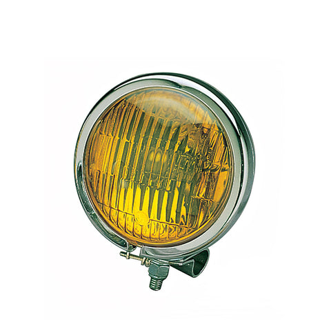 Custom Chrome 12V Amber Fluted Len Spot Lamp Passing Light Fit For Harley 68667-78