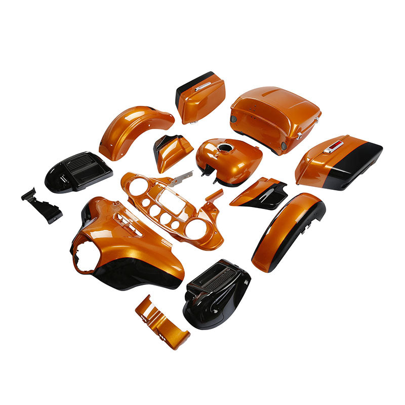 HR3 Amber Whiskey / Vivid Black Complete Body Fairing Kit For Harley Ultra Limited FLHTK 14-23
