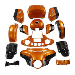 HR3 Amber Whiskey / Vivid Black Complete Body Fairing Kit For Harley Ultra Limited FLHTK 14-23