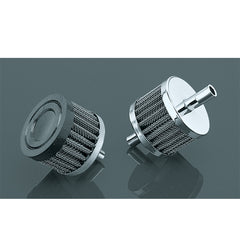 Custom Chrome Single Inlet Crankcase Breather Filter Fit For Harley 75-Up Model with 3/8" Hose