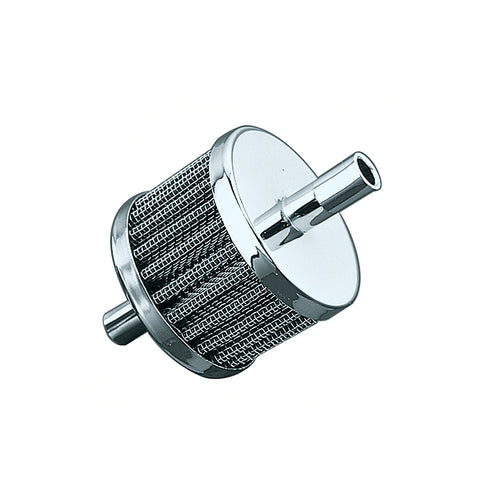Custom Chrome Dual Inlet Crankcase Breather Filter Fit For Harley 75-Up with 3/8" Hose