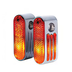 Custom Chrome Custom Marker Lights Amber Lenses Fit For Front Forks 5/16" Mounting Holes