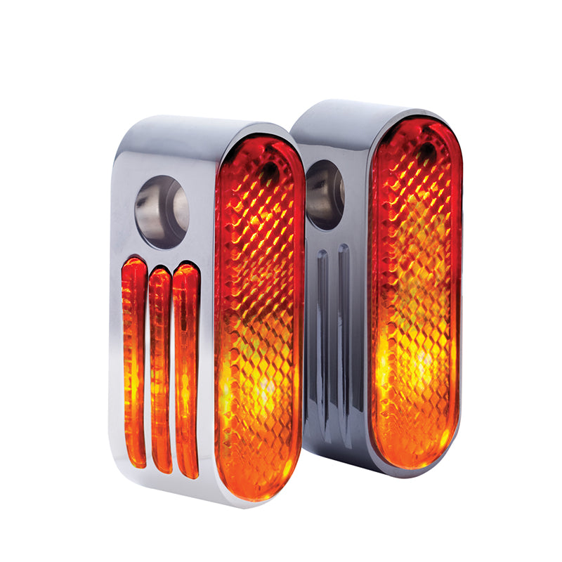 Custom Chrome Custom Marker Lights Red Lenses Fit For Models Fender Struts 3/8" Mounting Holes