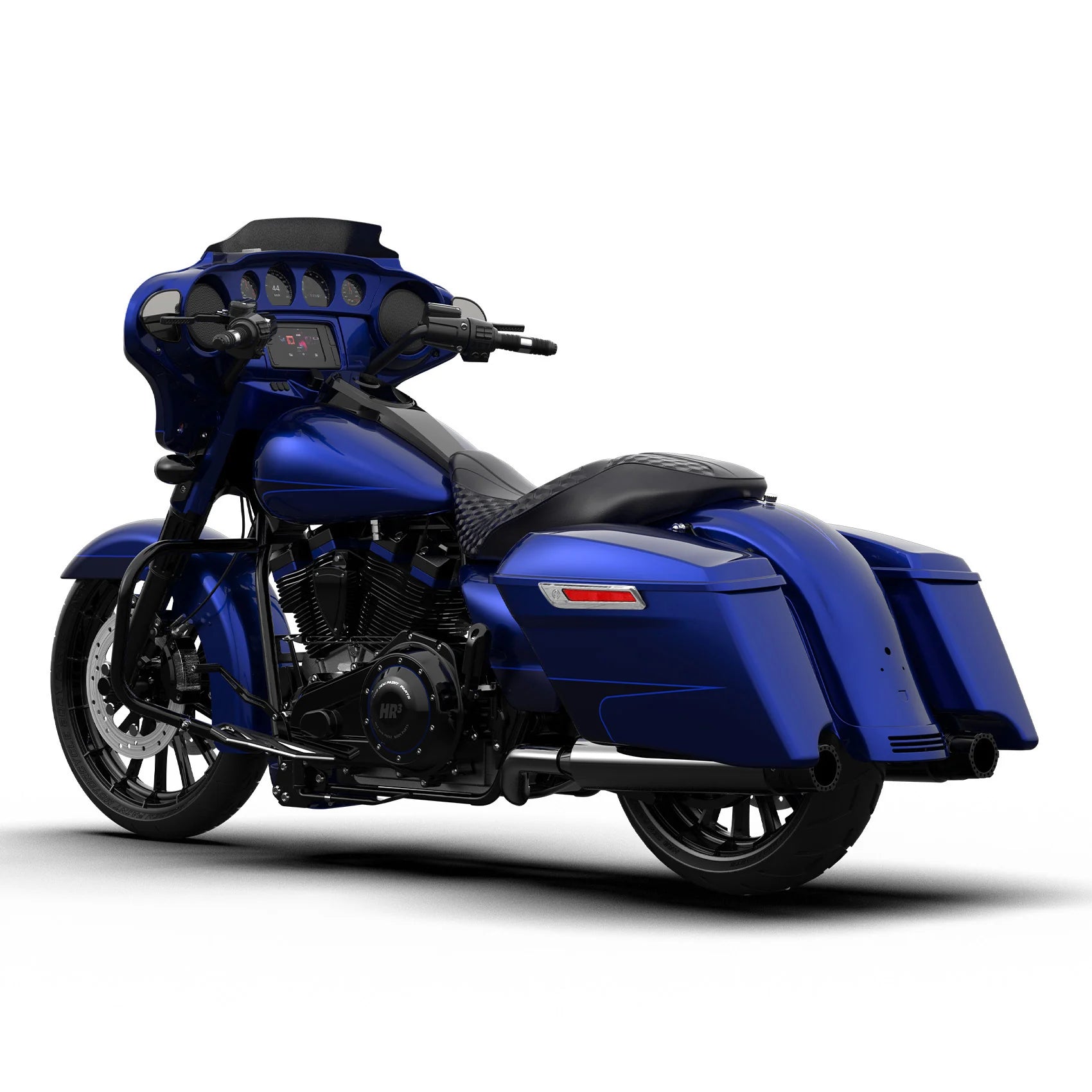 HR3 Zephyr Blue / Black Sunglo Complete Body Fairing Kit For Harley Street Glide Special FLHXS 14-23