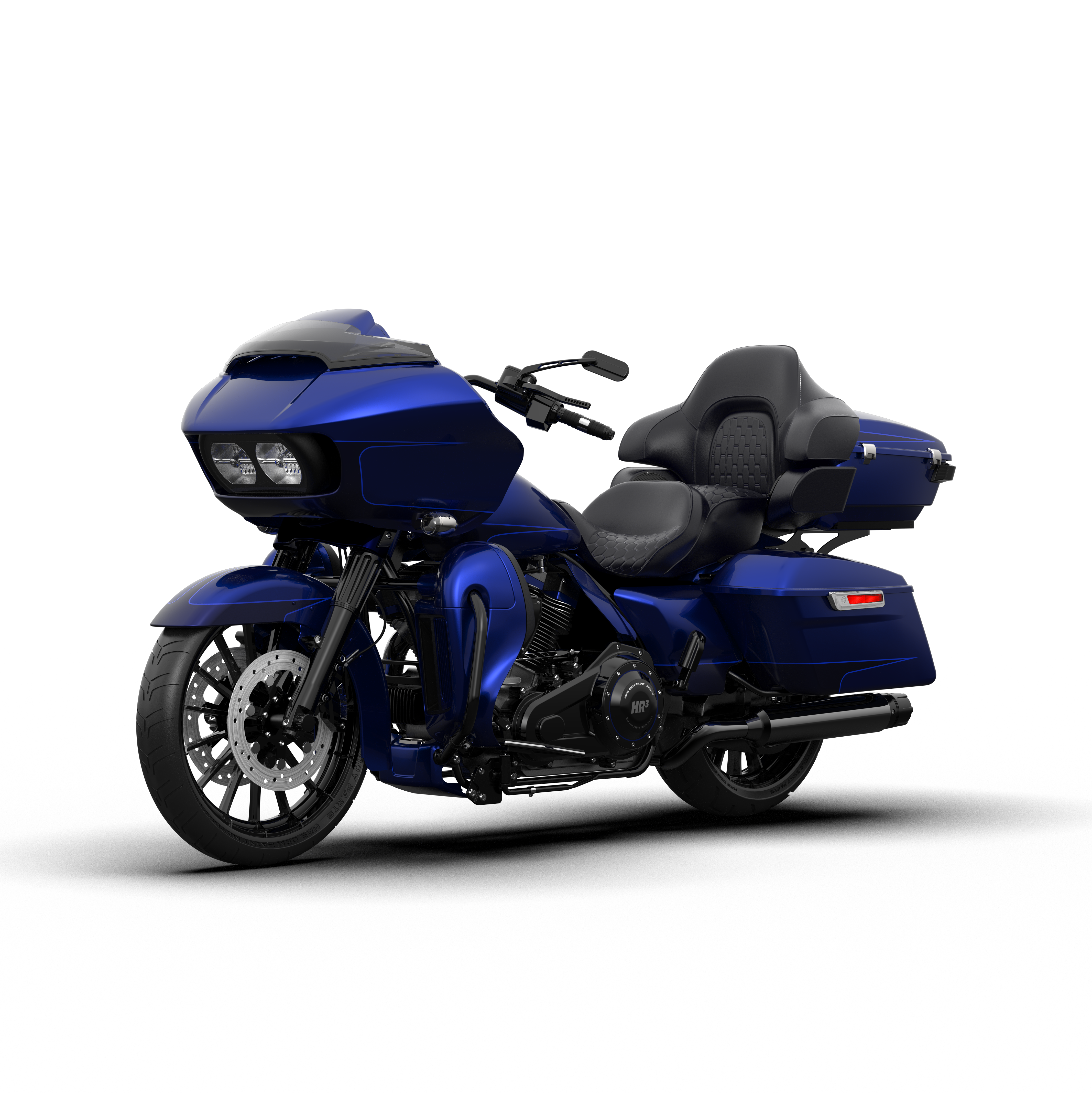 HR3 Zephyr Blue / Black Sunglo Complete Body Fairing Kit For Harley Road Glide Limited FLTRK 15-23