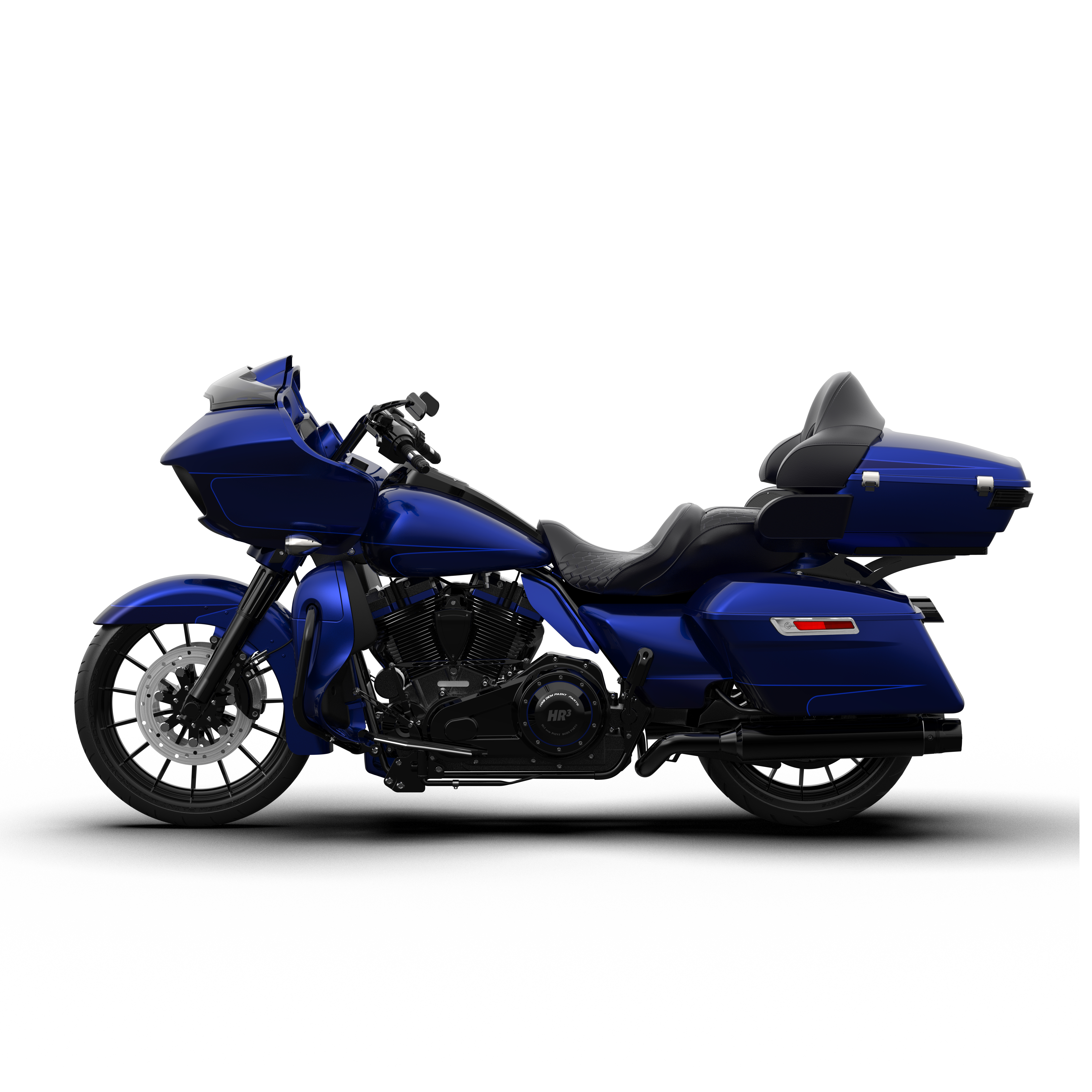 HR3 Zephyr Blue / Black Sunglo Complete Body Fairing Kit For Harley Road Glide Limited FLTRK 15-23