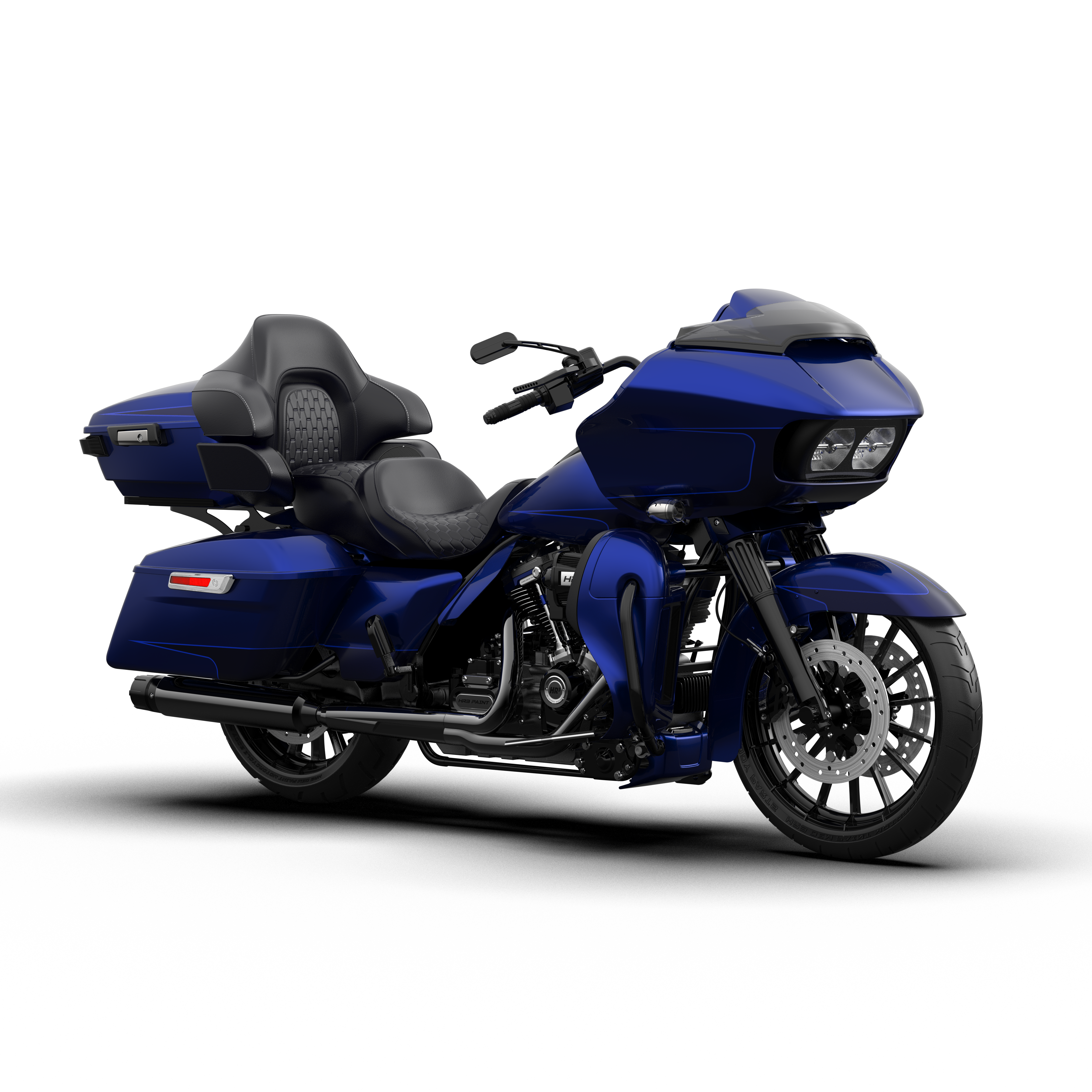 HR3 Zephyr Blue / Black Sunglo Complete Body Fairing Kit For Harley Road Glide Limited FLTRK 15-23