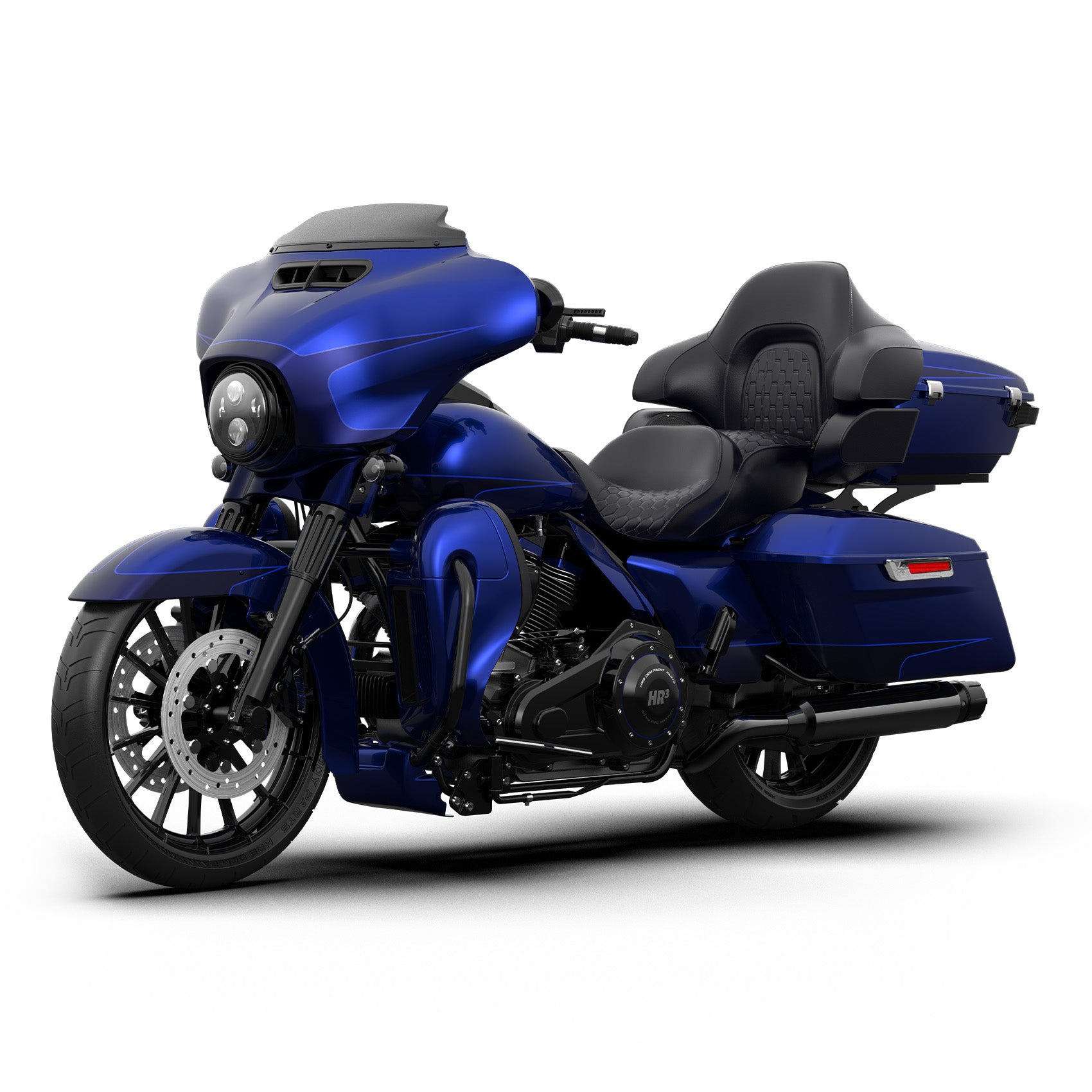 HR3 Zephyr Blue / Black Sunglo Complete Body Fairing Kit For Harley Ultra Limited FLHTK 14-23