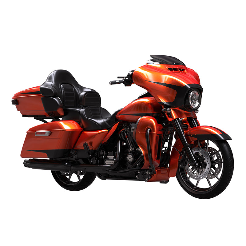 HR3 Scorched Orange / Black Denim Complete Body Fairing Kit For Harley Ultra Limited FLHTK 14-23