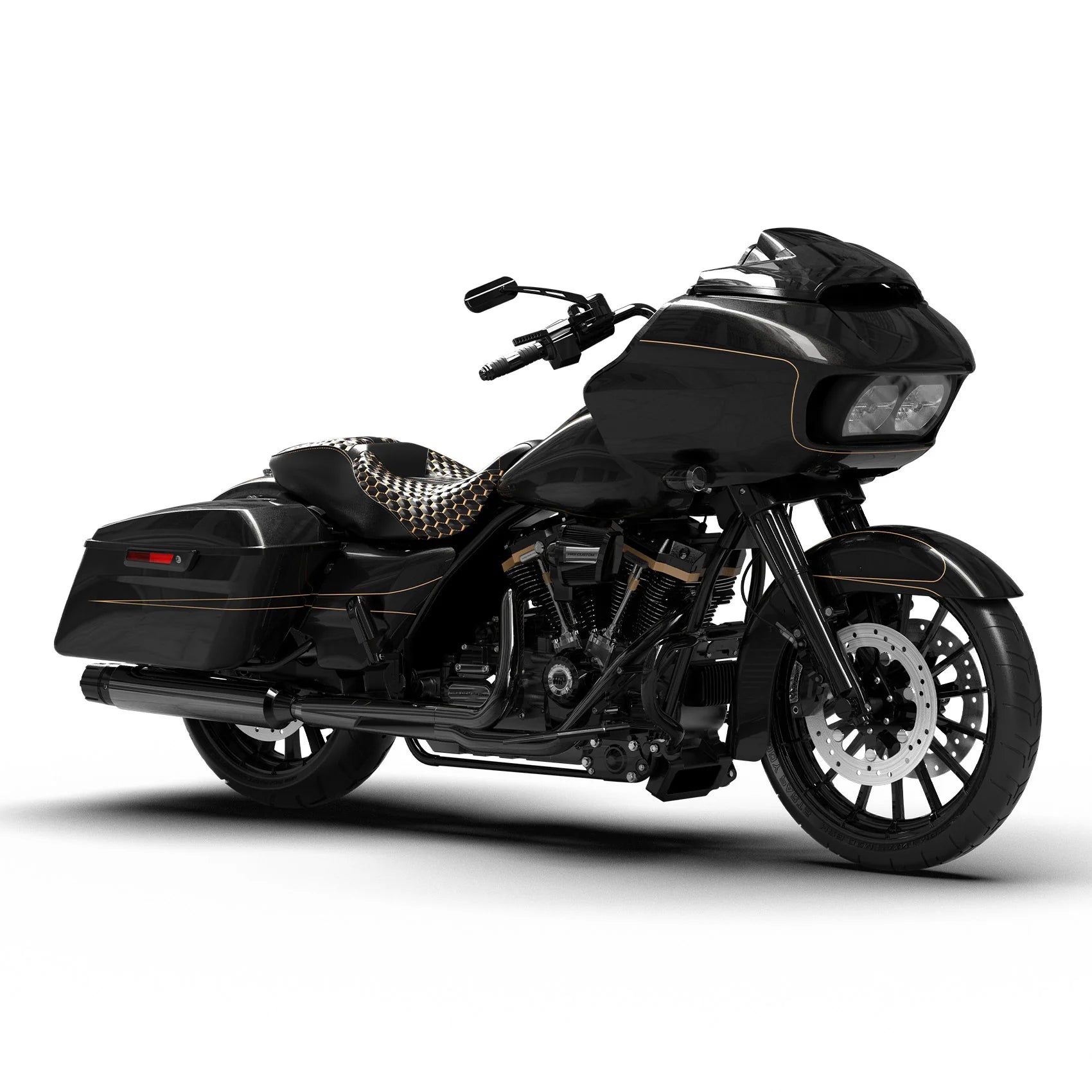 HR3 Black Quartz 2016RGS Complete Body Fairing Kit For Harley Road Glide Special FLTRXS 15-23