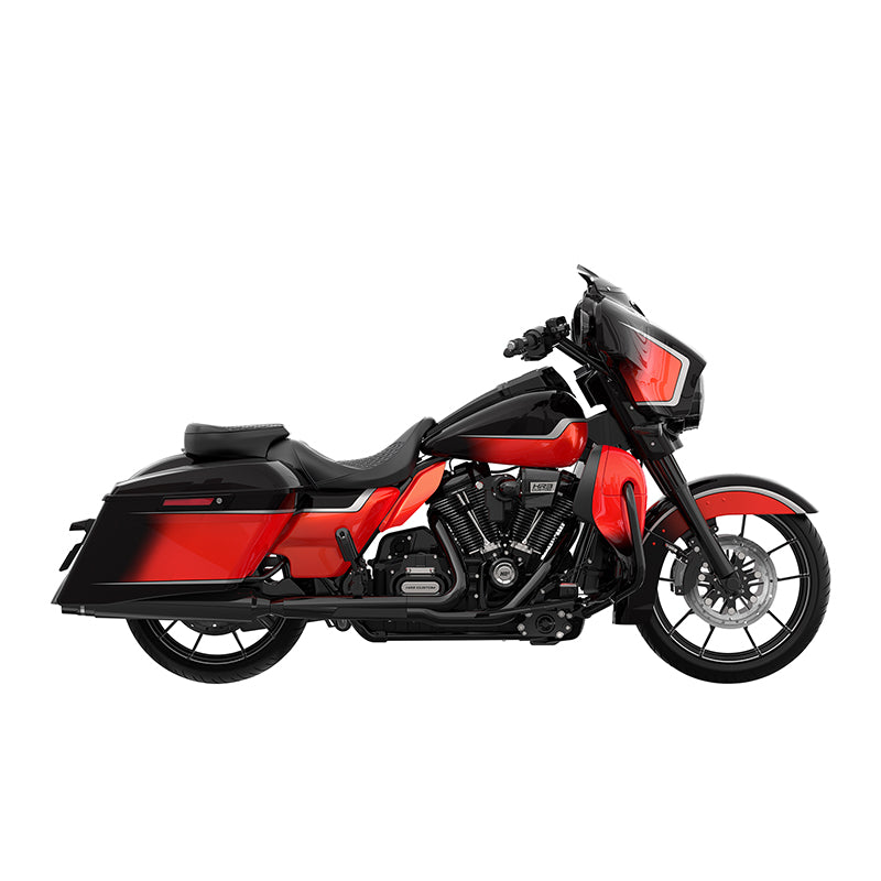 HR3 Sunset Orange / Sunset Black Fade Complete Body Fairing Kit For Harley CVO Street Glide FLHXSE 14-23