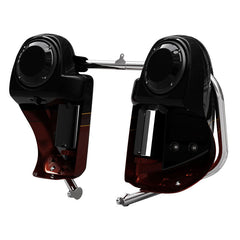 HR3 Auburn Sunglo & Black Hole With Rich Bourbonk Vented Lower Fairing Kit With 6.5" Speaker Pods For Harley Touring models 2014-2024