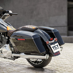 Custom Chrome Vivid Black Hard Saddlebags Fit For Harley Touring road glide road king '14-'23