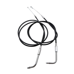 Custom Chrome 130cm Black Vinyl Throttle & Idle Cable Fit For Harley Sportster XL883/200 02-14