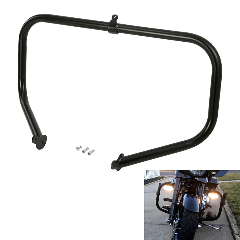 HR3 Black Chrome Engine Guard Highway Crash Bar Fit For Harley Touring Road Glide 09-23