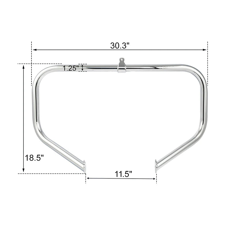 HR3 Black Chrome Engine Guard Highway Crash Bar Fit For Harley Touring Road Glide 09-23