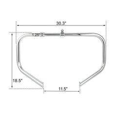 HR3 Black Chrome Engine Guard Highway Crash Bar Fit For Harley Touring Road Glide 09-23